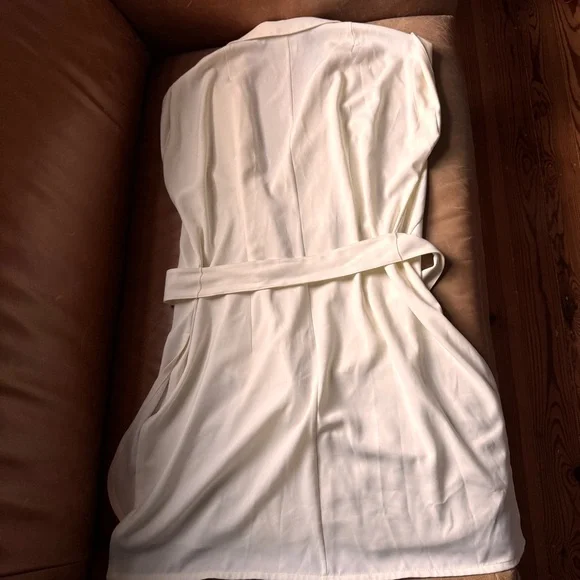 Akris punto Cream off white Blazer Vest double breasted side slits designer belt - Picture 6 of 13